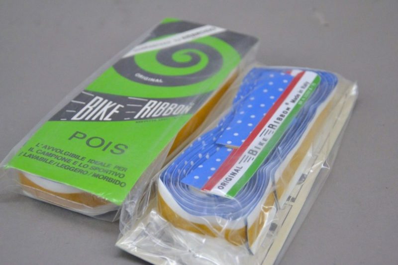 Ambrosio Handlebar Tape Blue/White Polka Dot 1980s Vintage NOS 3ttt Cinelli