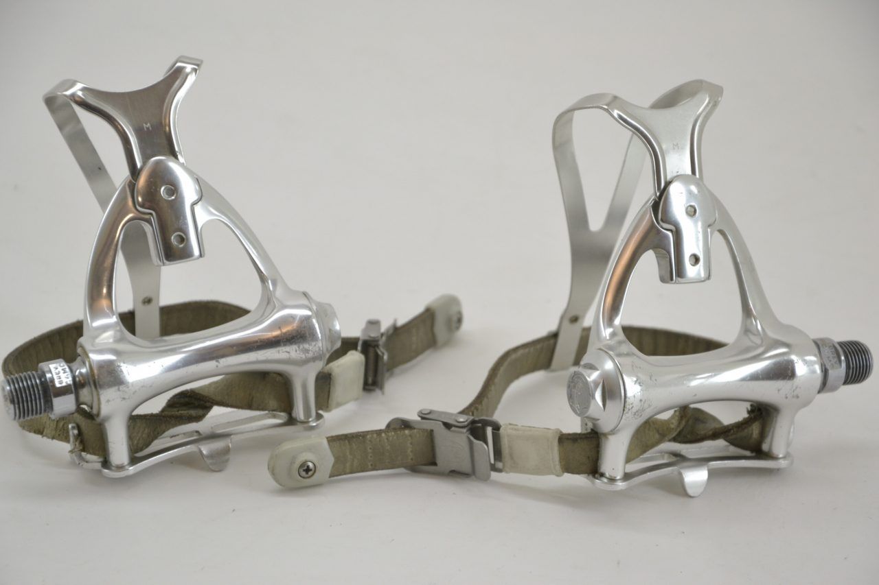 Campagnolo C-Record Pedals with M cages/Campagnolo straps - Cicli Berlinetta