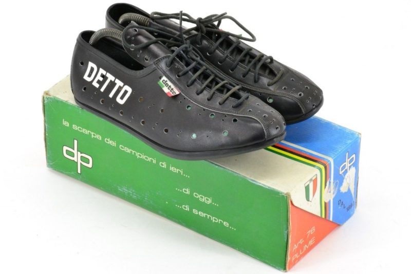 Detto Pietro Classic Cycling Shoes Size 41 Black Leather Perforated L'Eroica
