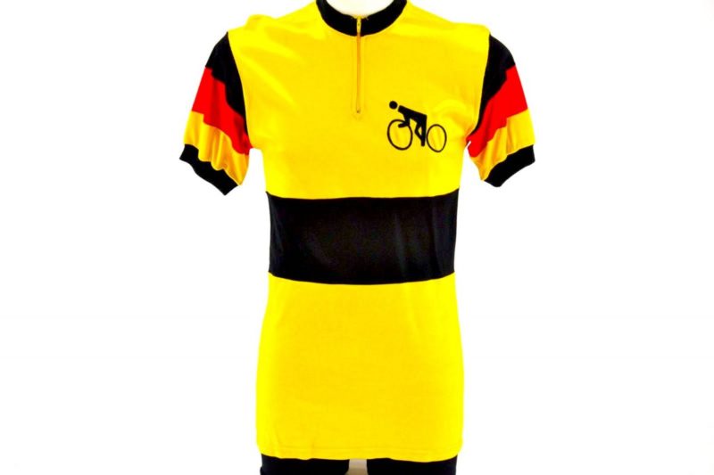 German Champion Pista Track Size 4 Jersey Gold Maglia NJS Velodrome Classic