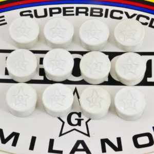 Guerciotti Handlebar End Plugs White x2 NOS Made in Italy Milano L'Eroica Cross