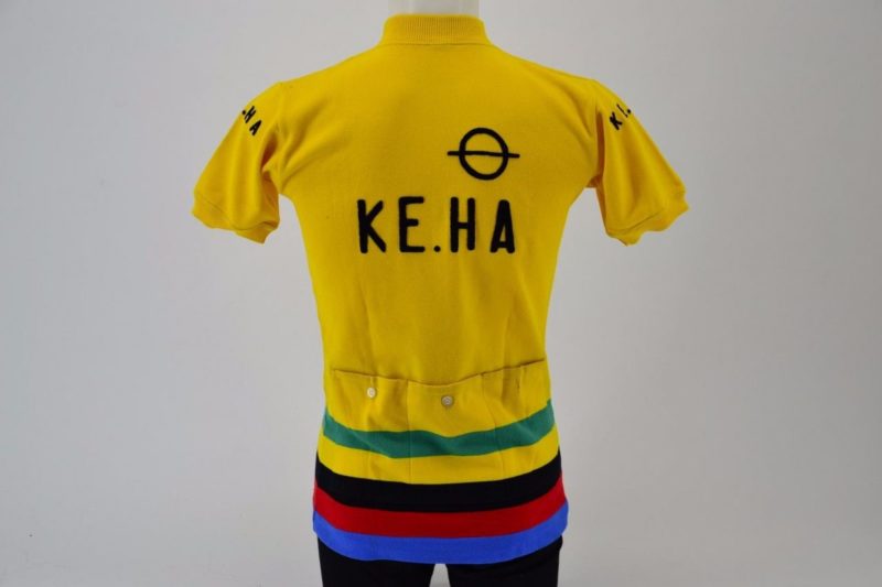 KeHa Yellow 1970s Classic Vintage Cycling Jersey Size 3 World Champion TDF Retro - Image 2