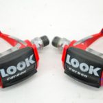 LOOK PP76 Carbon Red Road Racing Pedals Delta 9/16" x 20 1990s Made in France - Image 2
