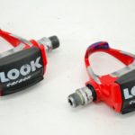 LOOK PP76 Carbon Red Road Racing Pedals Delta 9/16" x 20 1990s Made in France - Image 3