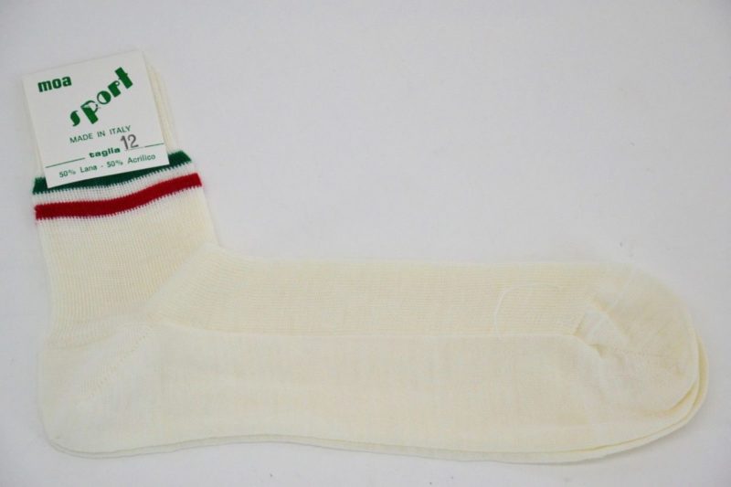 Moa Vintage Cycling Socks Italia Flag 50% Wool Size 44-45 Made in Italy L'Eroica - Image 2