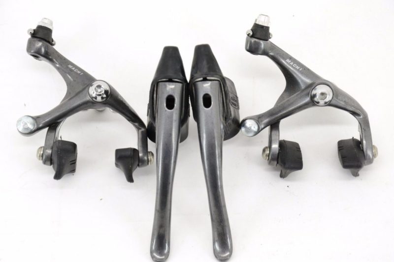 Modolo Mach 1 Brakes / Brake Levers Dark Anodised NOS 80s 90s Recessed Nut TDF - Image 2
