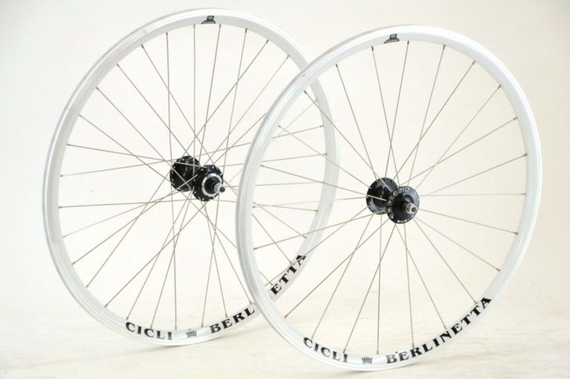 NEW Ambrosio Pista Track Wheelset 28 / 32 Hole White / Black Cicli Berlinetta