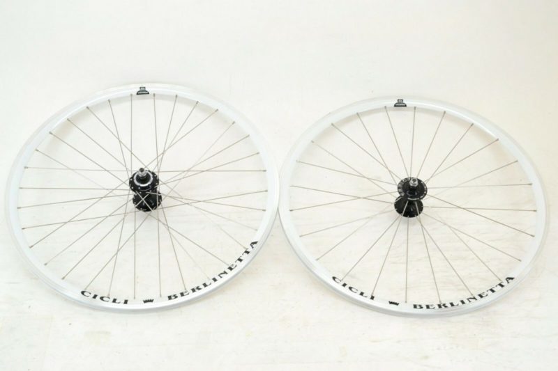 NEW Ambrosio Pista Track Wheelset 28 / 32 Hole White / Black Cicli Berlinetta - Image 3