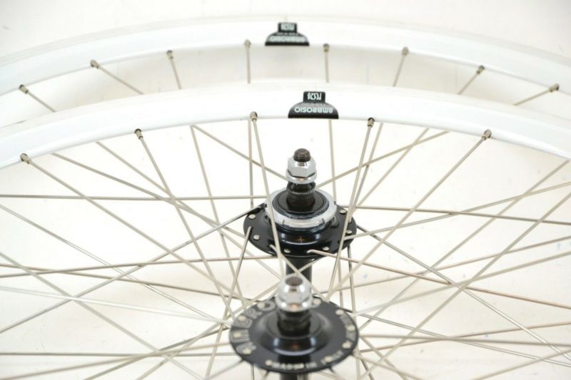 NEW Ambrosio Pista Track Wheelset 28 / 32 Hole White / Black Cicli Berlinetta - Image 6