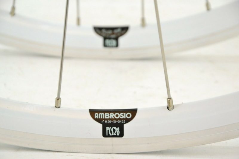 NEW Ambrosio Pista Track Wheelset 28 / 32 Hole White / Black Cicli Berlinetta - Image 9