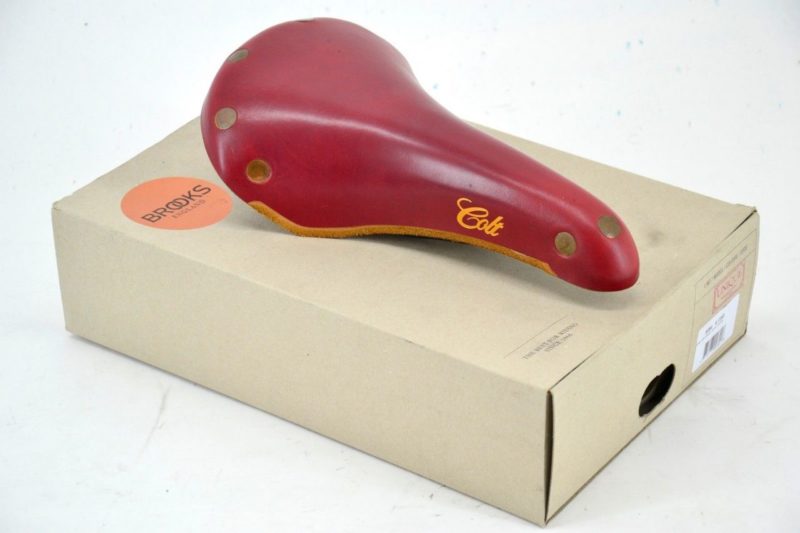NOS Brooks 'Colt' Saddle Pink Leather Made in England L'Eroica Campagnolo