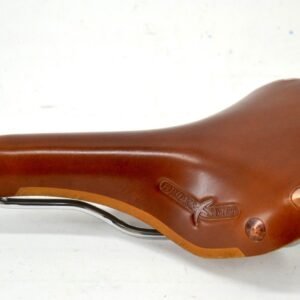 NOS Brooks 'Swift Chrome' Saddle Honey Leather Made in England L
