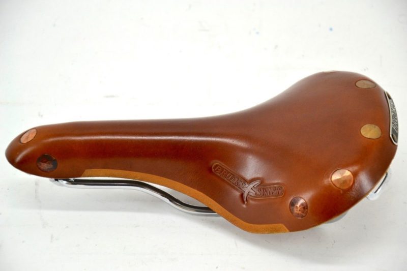 NOS Brooks 'Swift Chrome' Saddle Honey Leather Made in England L'Eroica Classic - Image 5
