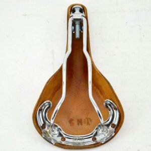 NOS Brooks 'Swift Chrome' Saddle Honey Leather Made in England L