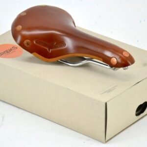 NOS Brooks 'Swift Chrome' Saddle Honey Leather Made in England L