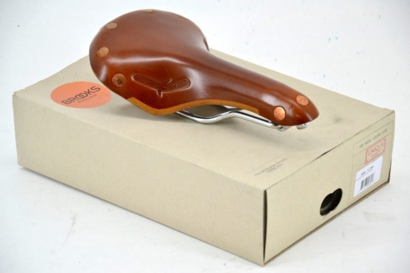 NOS Brooks 'Swift Chrome' Saddle Honey Leather Made in England L'Eroica Classic