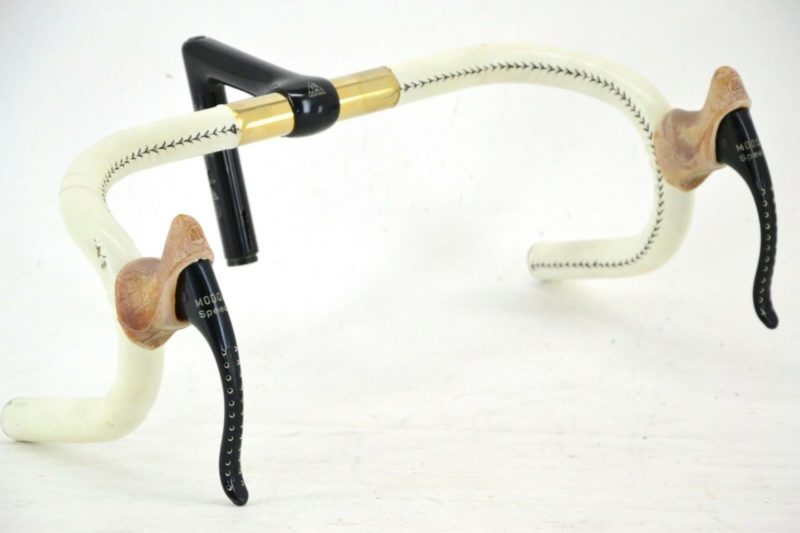 NOS ITM Tornado Superleggero Bar & 105mm Quill Stem Gold-Plated Modolo Levers