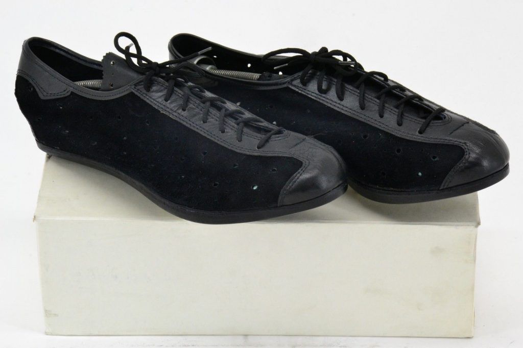 NOS Italian Black Leather Cycling Shoes 'Extra Lusso' - Cicli Berlinetta