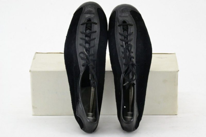NOS Italian Black Leather Cycling Shoes 'Extra Lusso' Size EUR39 US6 L'Eroica - Image 4