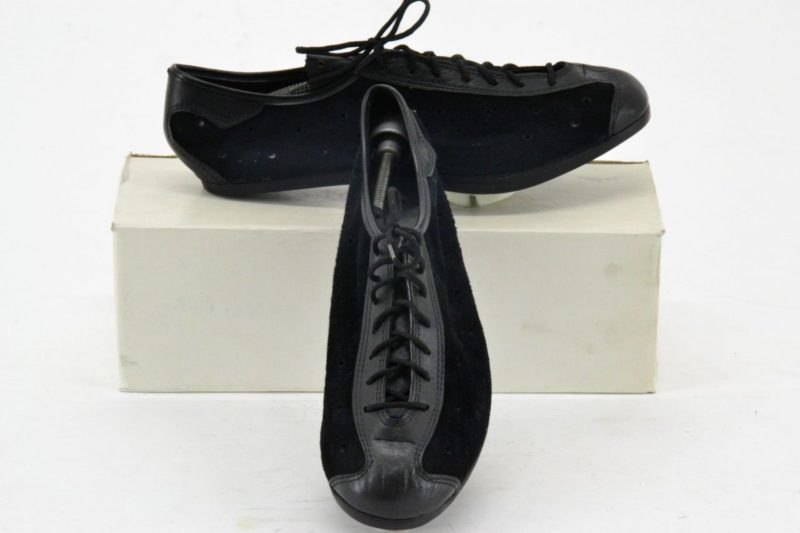 NOS Italian Black Leather Cycling Shoes 'Extra Lusso' Size EUR39 US6 L'Eroica - Image 5