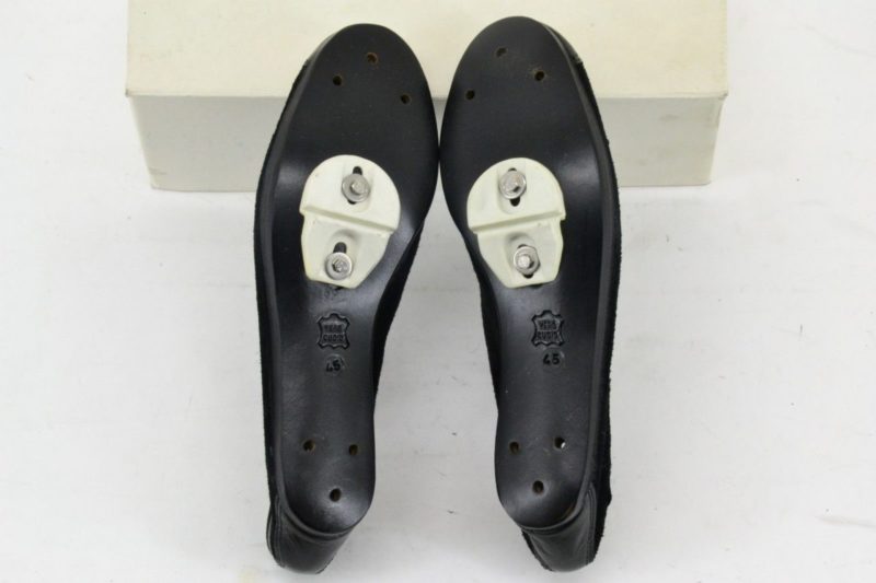 NOS Italian Black Leather Cycling Shoes 'Extra Lusso' Size EUR39 US6 L'Eroica - Image 6