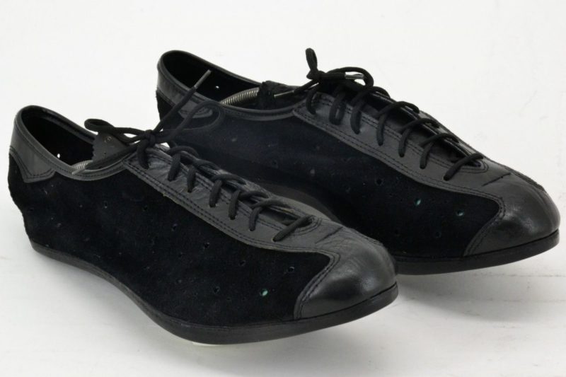 NOS Italian Black Leather Cycling Shoes 'Extra Lusso' Size EUR39 US6 L'Eroica