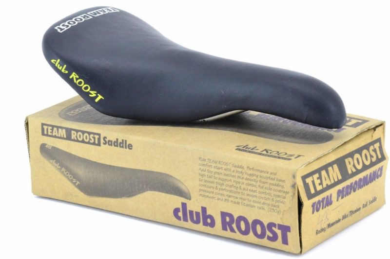 NOS NIB Team Roost Racing Saddle Titanium Rails Black MTB Road Selle Flite '90s
