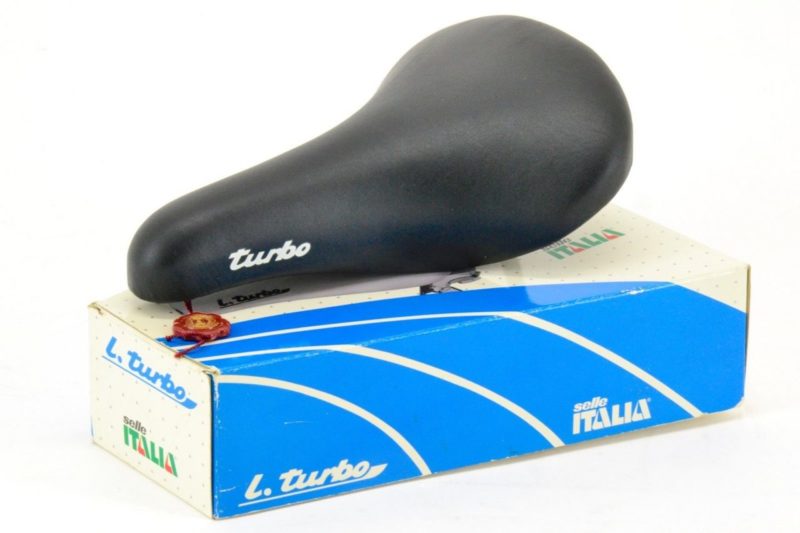NOS Selle Italia 'Lady Turbo' Road Saddle 1994 Hinault Black Leather L'Eroica - Image 3