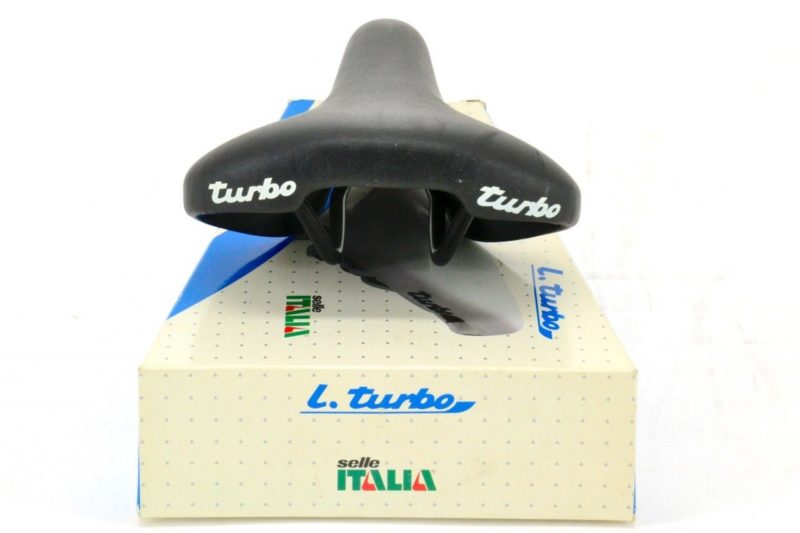 NOS Selle Italia 'Lady Turbo' Road Saddle 1994 Hinault Black Leather L'Eroica - Image 4
