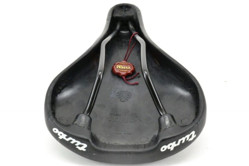 NOS Selle Italia 'Lady Turbo' Road Saddle 1994 Hinault Black Leather L'Eroica - Image 6