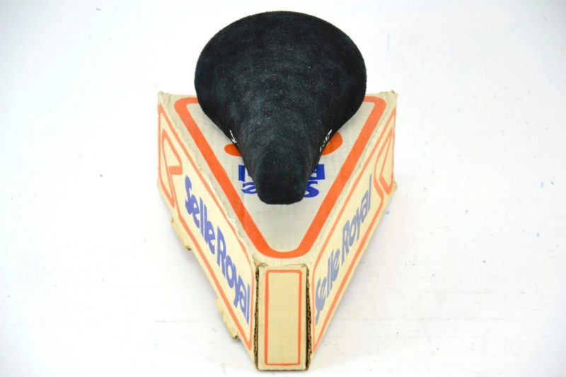 NOS Selle Royal 'Sprint' Original Black Suede Leather Saddle - Image 3