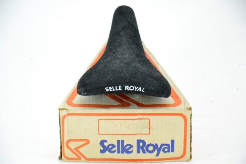 NOS Selle Royal 'Sprint' Original Black Suede Leather Saddle - Image 5