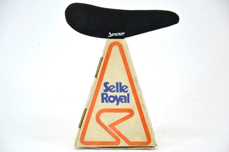 NOS Selle Royal 'Sprint' Original Black Suede Leather Saddle - Image 2
