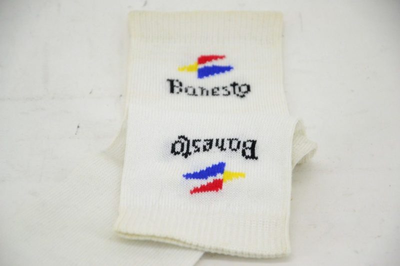 NOS White Cycling Socks Banesto Miguel Indurain Road Bike Size XXL Pinarello - Image 3