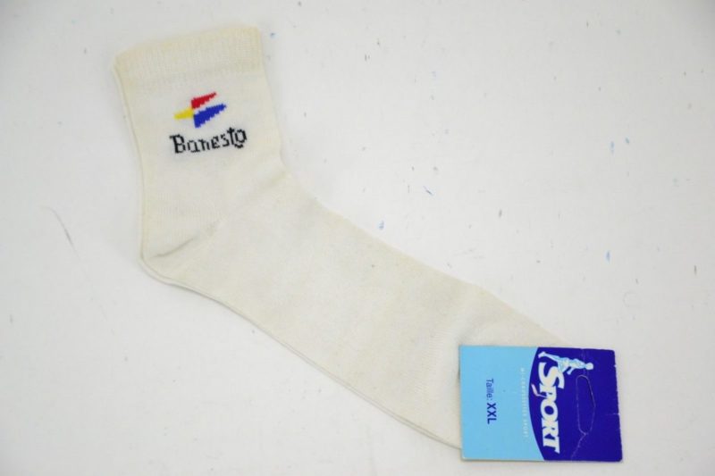 NOS White Cycling Socks Banesto Miguel Indurain Road Bike Size XXL Pinarello
