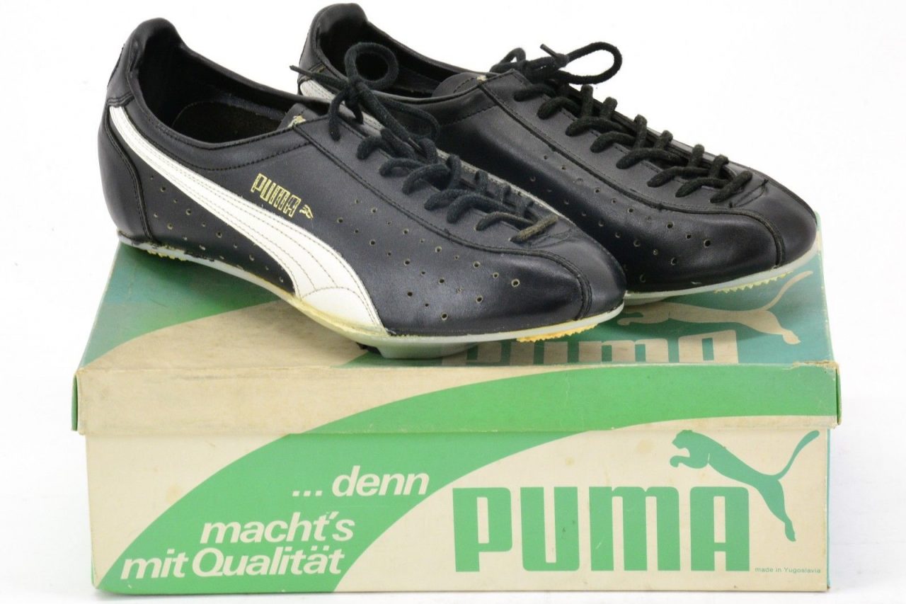 Puma Olympia Sprint 695 1976 Leather Cycling Shoes   255mm Sole -  NOS - Cicli Berlinetta