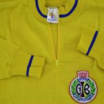 'Sammontana' Yellow/Blue 1970s Classic Vintage Cycling Jersey Size 2 L'Eroica - Image 3