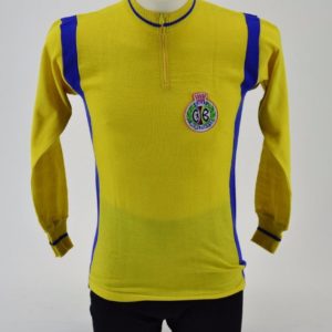 'Sammontana' Yellow/Blue 1970s Classic Vintage Cycling Jersey Size 2 L'Eroica