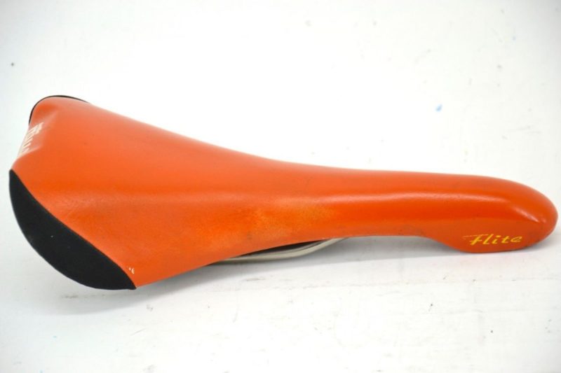 Selle Italia Flite Saddle Orange Leather Titanium Vintage 1997 1990s - Image 5