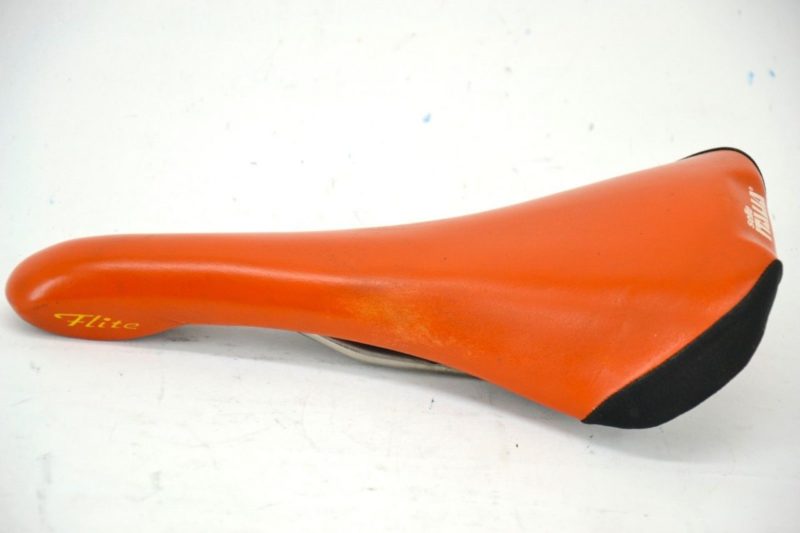 Selle Italia Flite Saddle Orange Leather Titanium Vintage 1997 1990s - Image 6