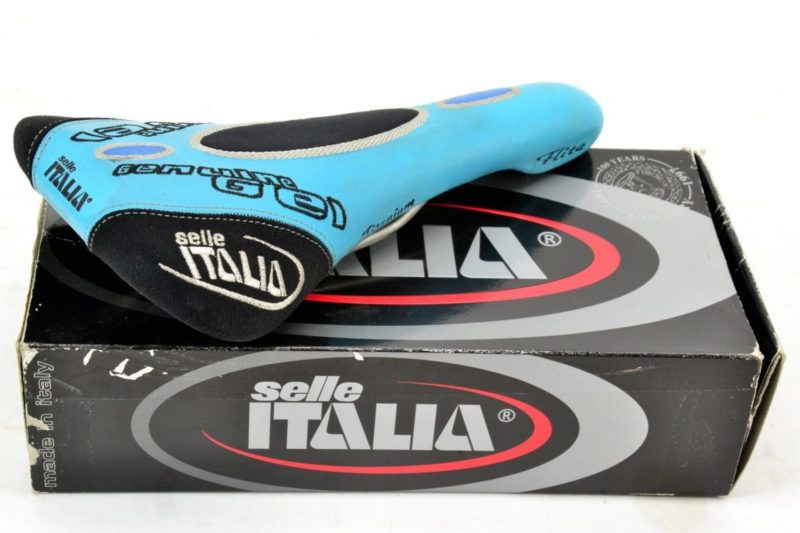 Selle Italia Flite Saddle Titanium Blue Leather Gel Classic 90s De Rosa Colnago - Image 3