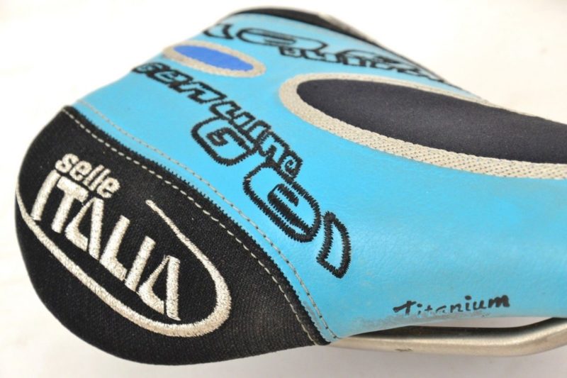 Selle Italia Flite Saddle Titanium Blue Leather Gel Classic 90s De Rosa Colnago - Image 4