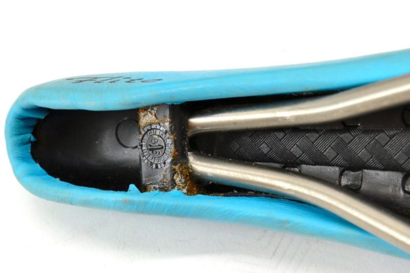 Selle Italia Flite Saddle Titanium Blue Leather Gel Classic 90s De Rosa Colnago - Image 5
