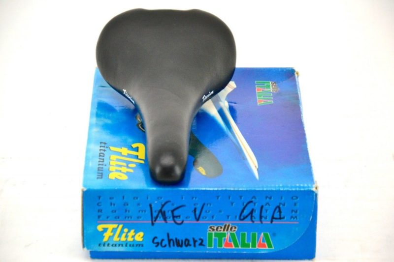 Selle Italia Flite Titanium Red Logo Black Leather 1995 Made in Italy TDF Rapha - Image 2
