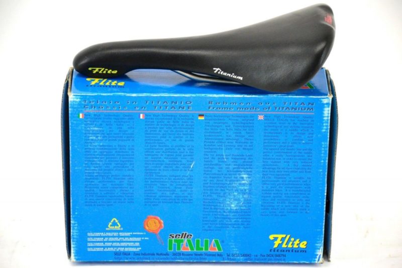 Selle Italia Flite Titanium Red Logo Black Leather 1995 Made in Italy TDF Rapha - Image 3
