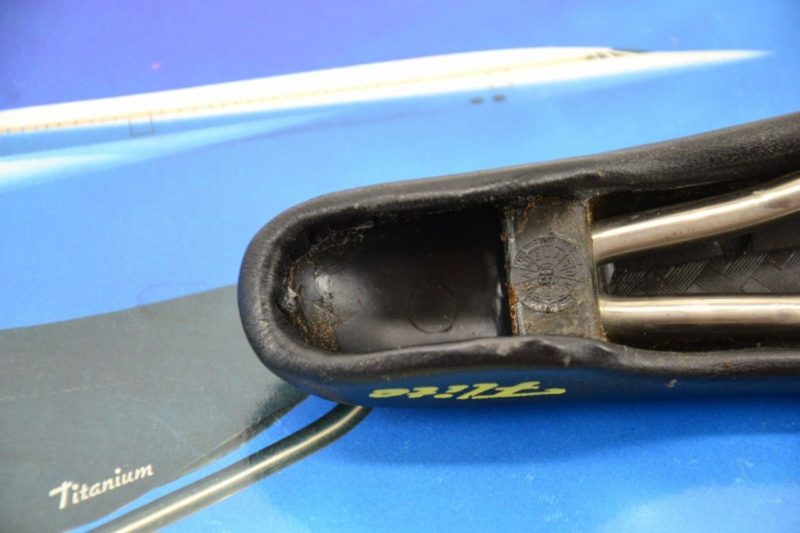 Selle Italia Flite Titanium Red Logo Black Leather 1995 Made in Italy TDF Rapha - Image 6