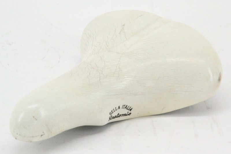 Selle Italia Lady Anatomica Saddle White Leather 1980s Made in Italy L'Eroica - Image 3