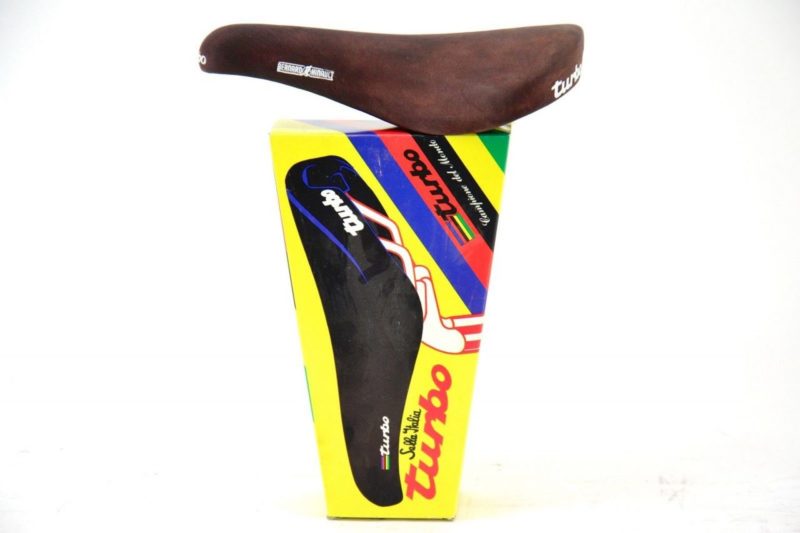 Selle Italia Turbo Saddle Brown Leather Bernard Hinault NOS Made in Italy - Image 5