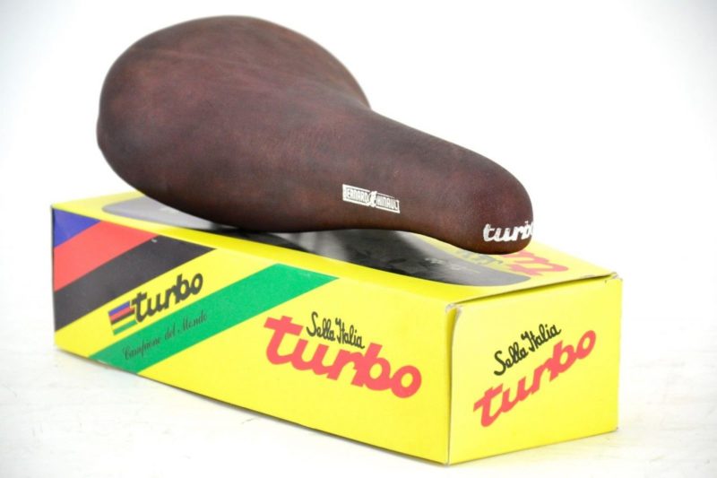 Selle Italia Turbo Saddle Brown Leather Bernard Hinault NOS Made in Italy