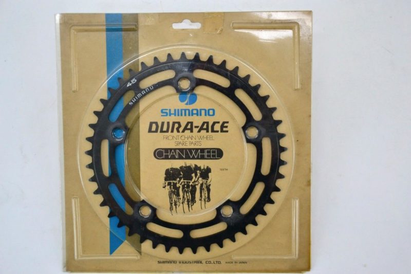 Shimano Dura-Ace Black Vintage 1st Gen 45T Chainring GA-200 Rare 70's L'Eroica